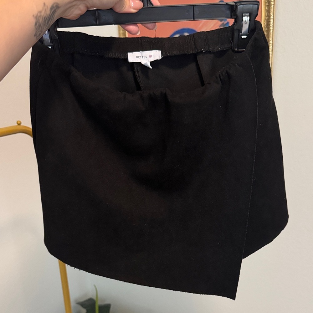 Better Be Elegant Black Mini Skirt